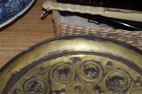An Antique copy of 1st century Sassani dish diameter 29cm